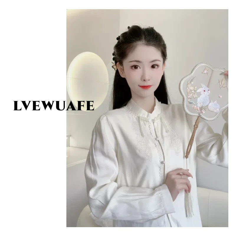 爱路菲 1203-66558 新中式衬衫 春秋季女士衬衫  气质中国风