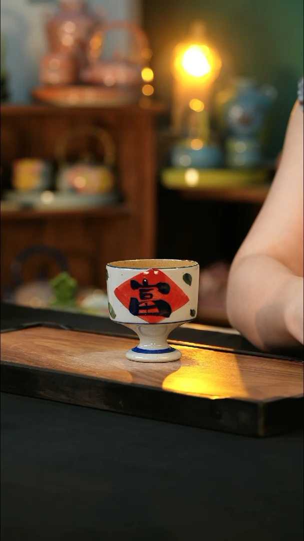 杯手绘心瓷陶瓷浮力