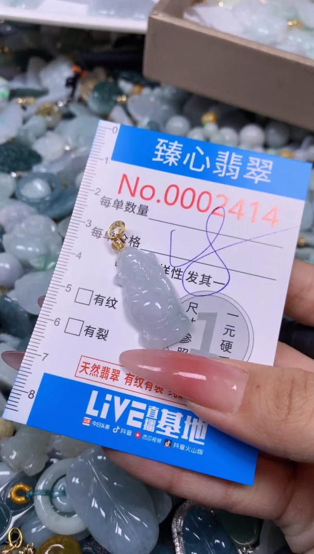 【闪购商品】翡翠颈饰未镶嵌含绳0002414