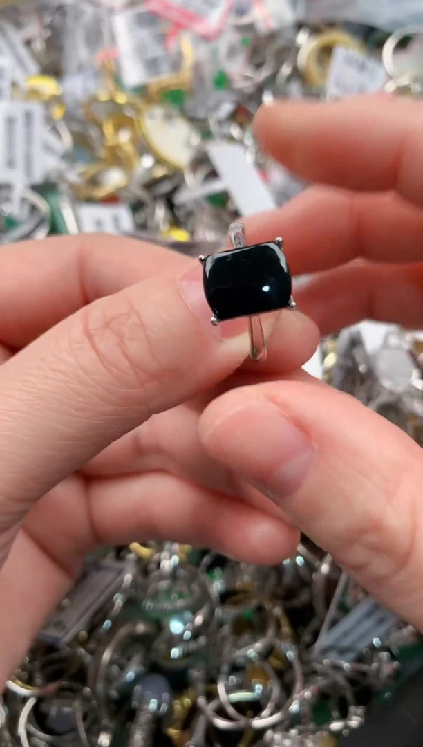 银S925镶嵌戒指翡翠222   2