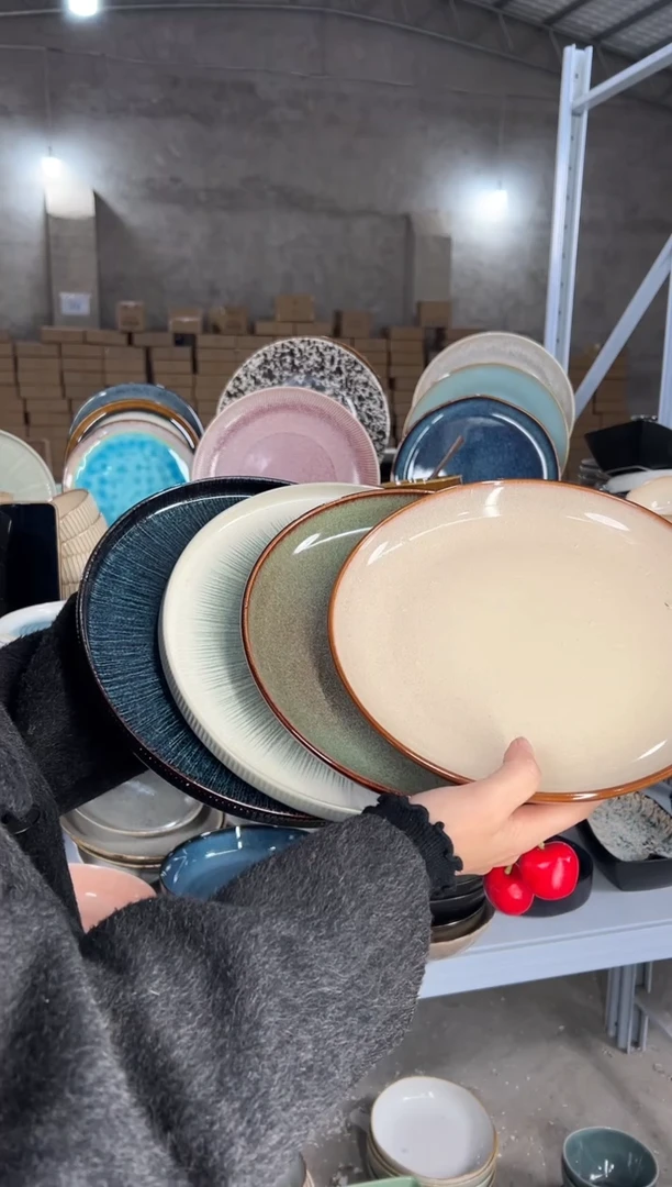 陶瓷外贸尾货瑕疵满20包邮X4 大盘10.5英寸