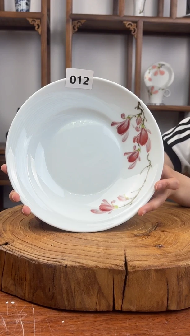 瓷片国韵瓷坊-手工手绘水波盘012