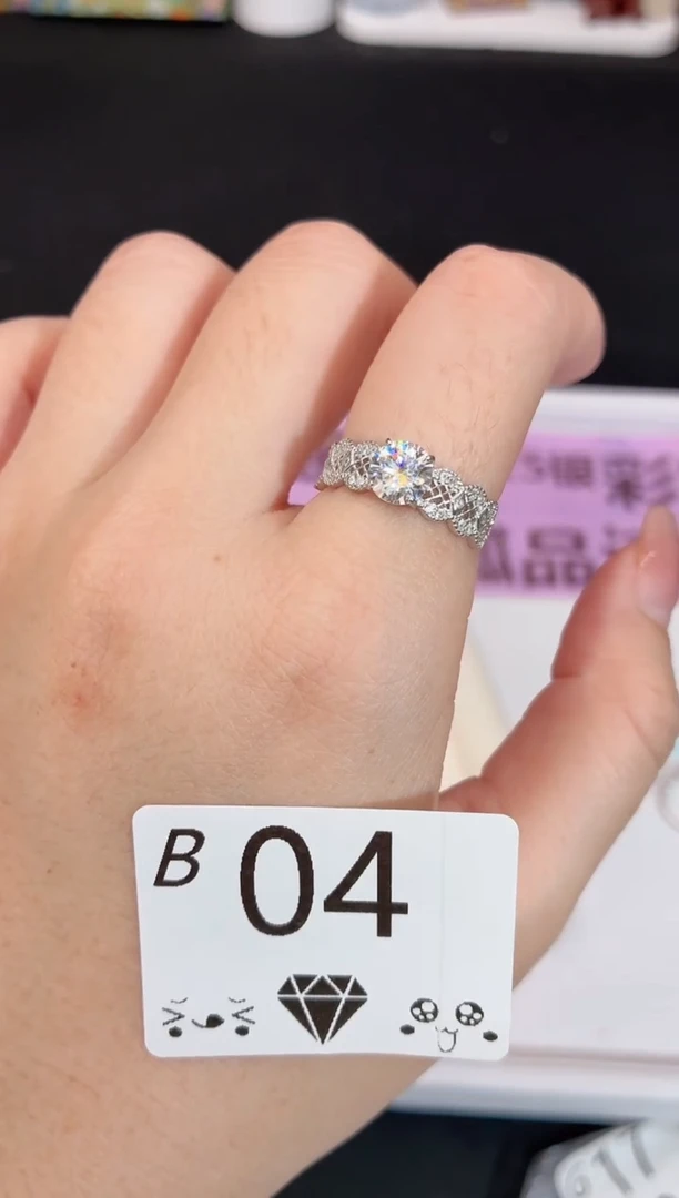 合成碳硅石925银多样性发一B04