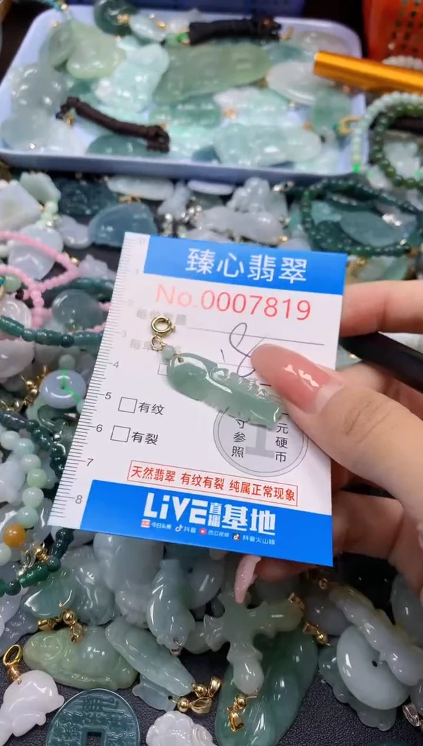 翡翠未镶嵌颈饰7819