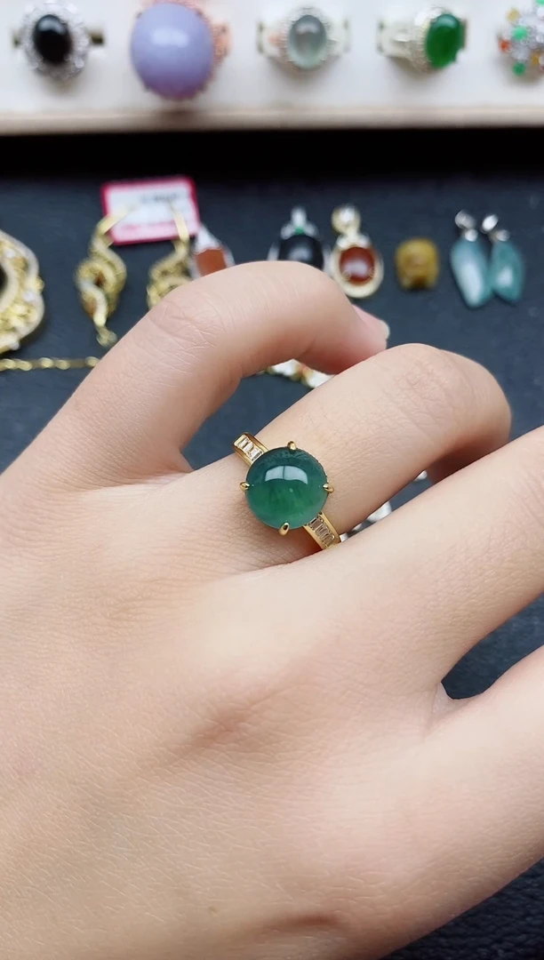 【闪购商品】翡翠戒指银S925镶嵌1111