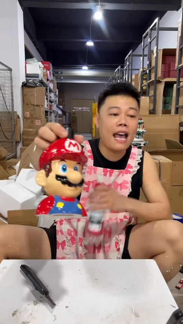 瓷片马里奥按压瓶