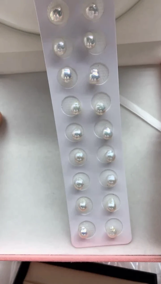银S925镶嵌淡水珍珠耳饰多样性发其一