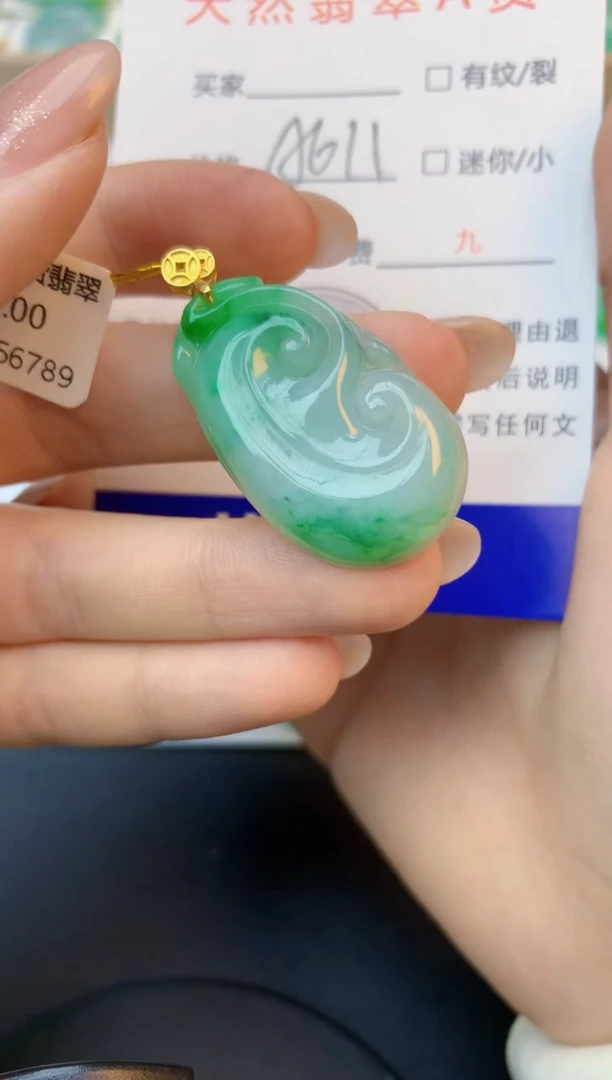 颈饰未镶嵌翡翠天然缅甸a货翡翠百元以上9元证书费自理