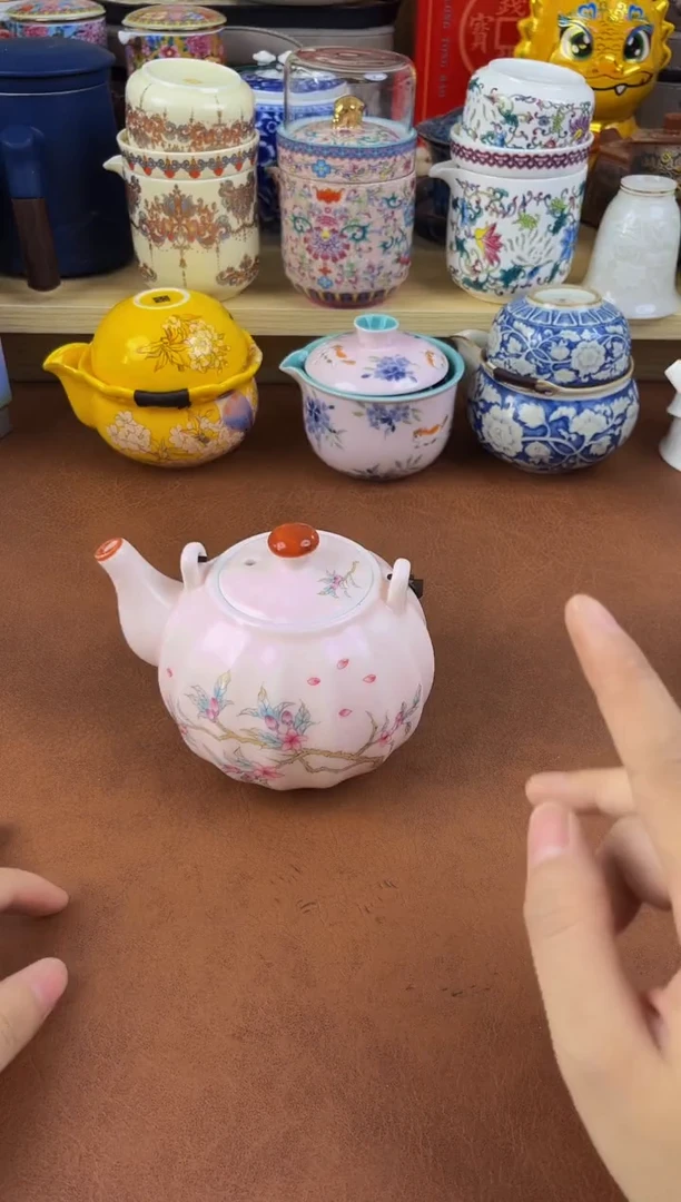 陶瓷茶具摆件旅行套组