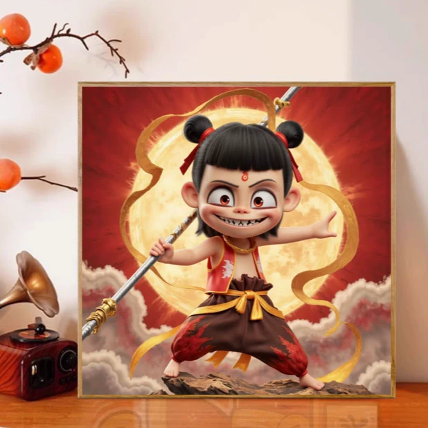 魔童哪吒2025新款十字绣大格客厅卧室卡通儿童