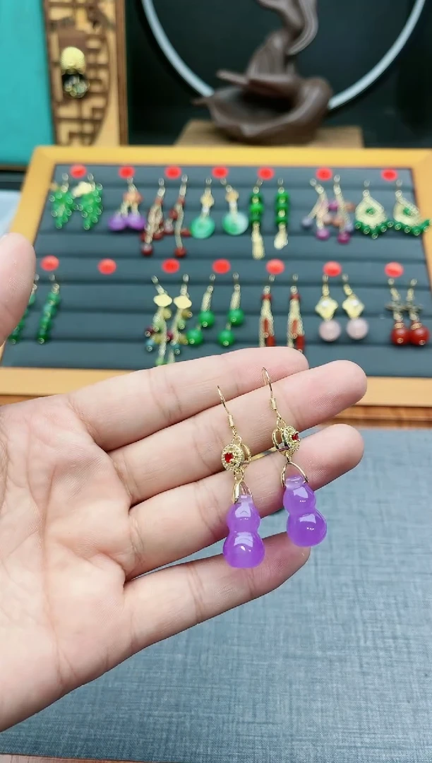 【闪购商品】玛瑙/玉髓耳钉银S925镶嵌728000