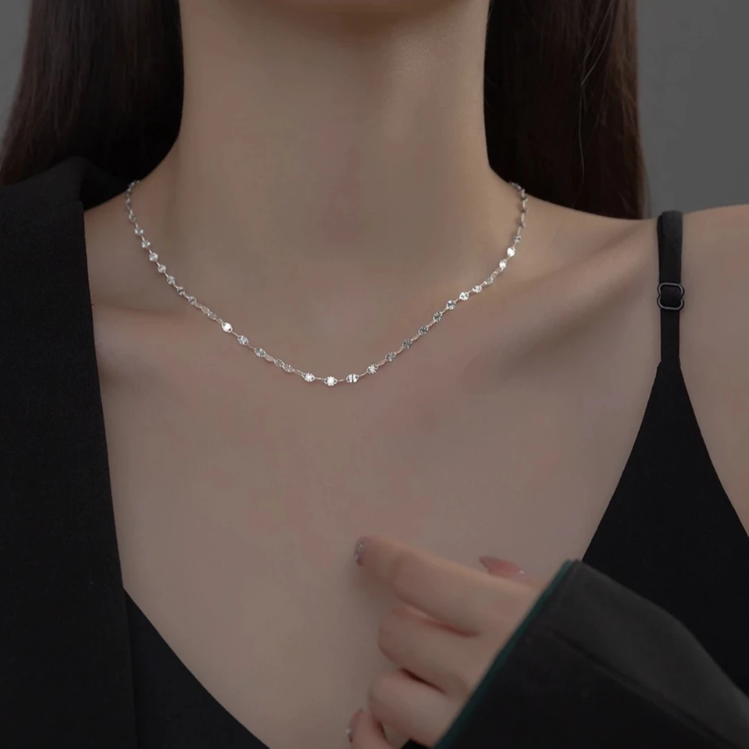 链子足银  链子足银 链子足银 【雪花链】45厘米9999纯银轻奢时尚