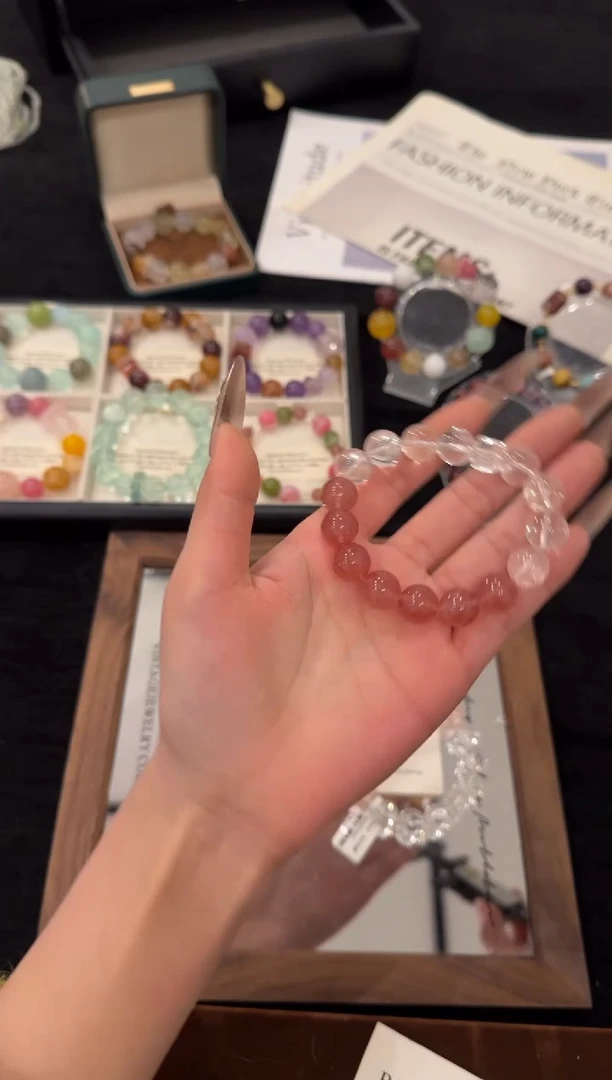 未镶嵌手链水晶草莓晶x3086