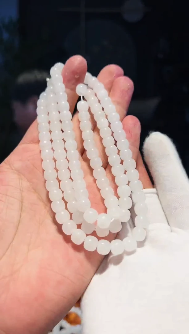 手串未镶嵌和田玉8+108多圈