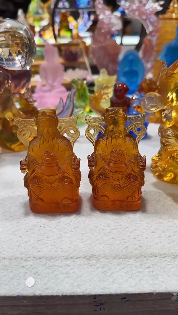 琉璃手工艺品小财神单个