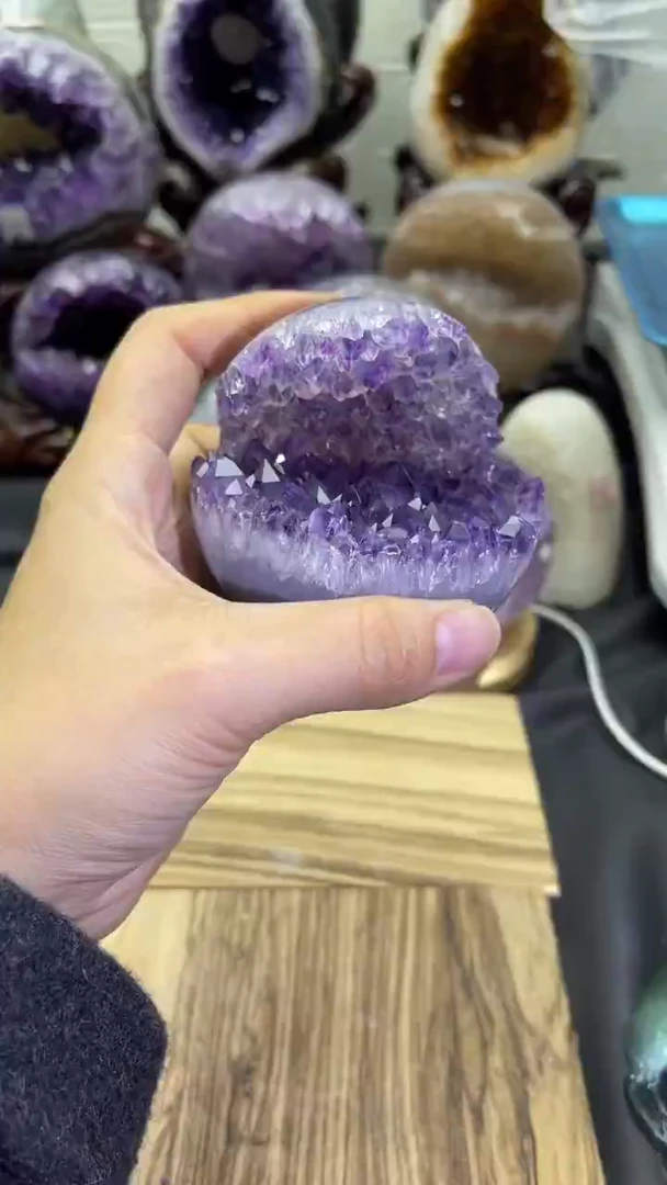 未镶嵌大型摆件（非配饰）紫晶639号开口笑