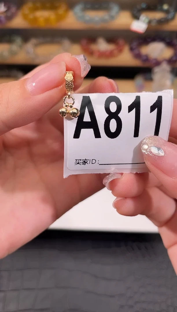 水晶手链未镶嵌A811金色校小铃铛配件多样性发一