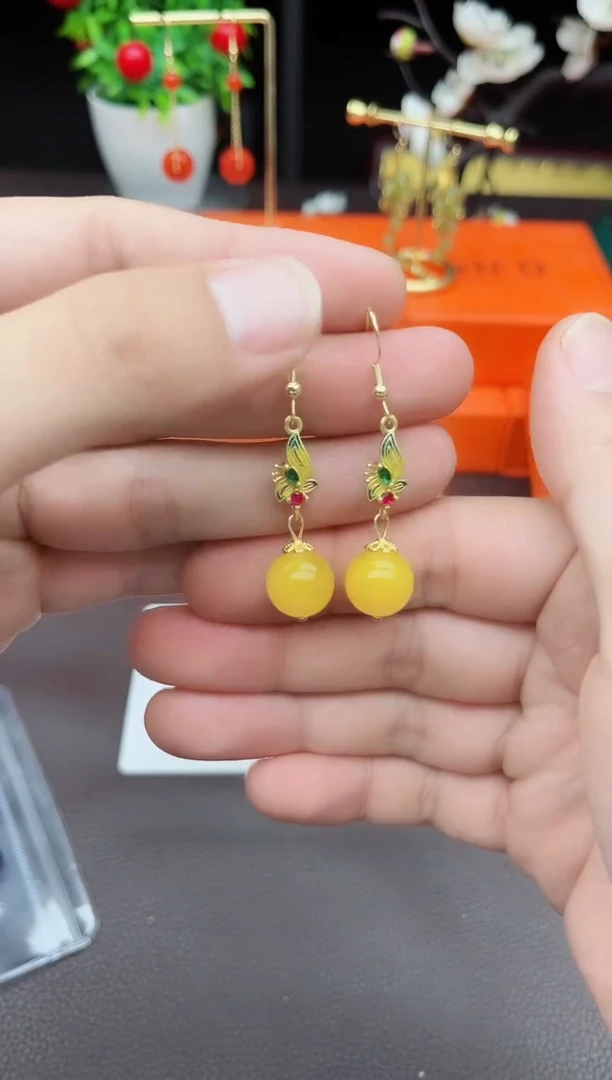玛瑙/玉髓耳饰银S925镶嵌318000