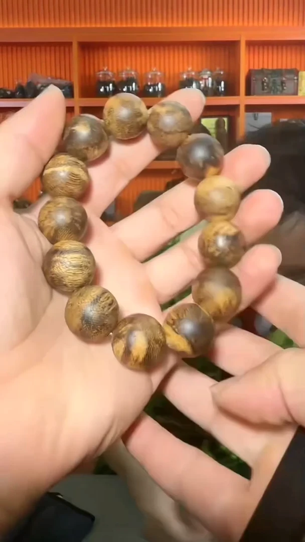 沉香手串290号长串虎斑30g多样性发一