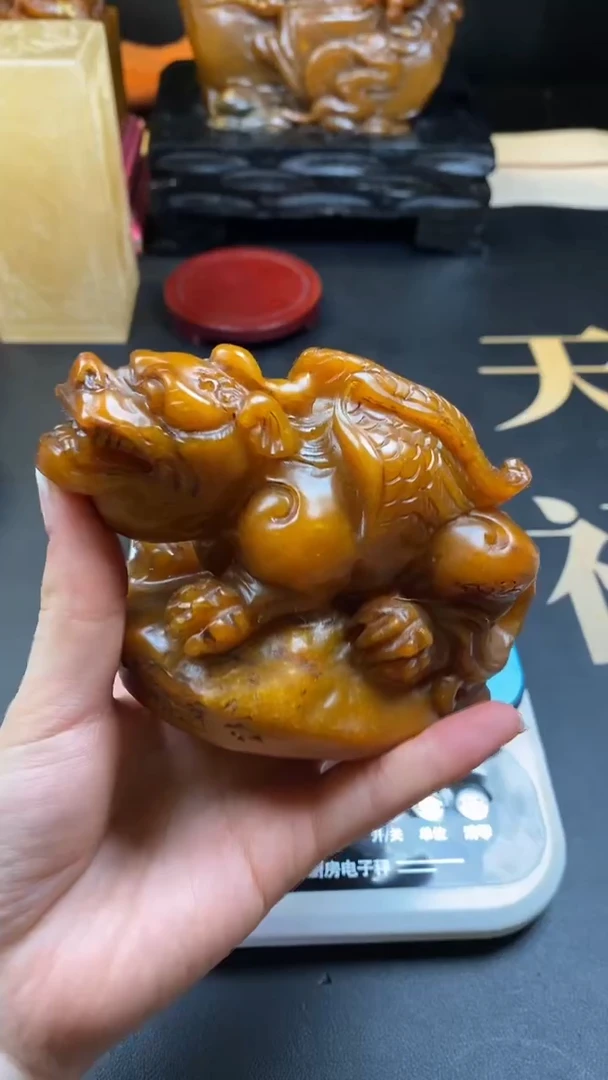 【闪购商品】寿山石印石田黄古兽摆件