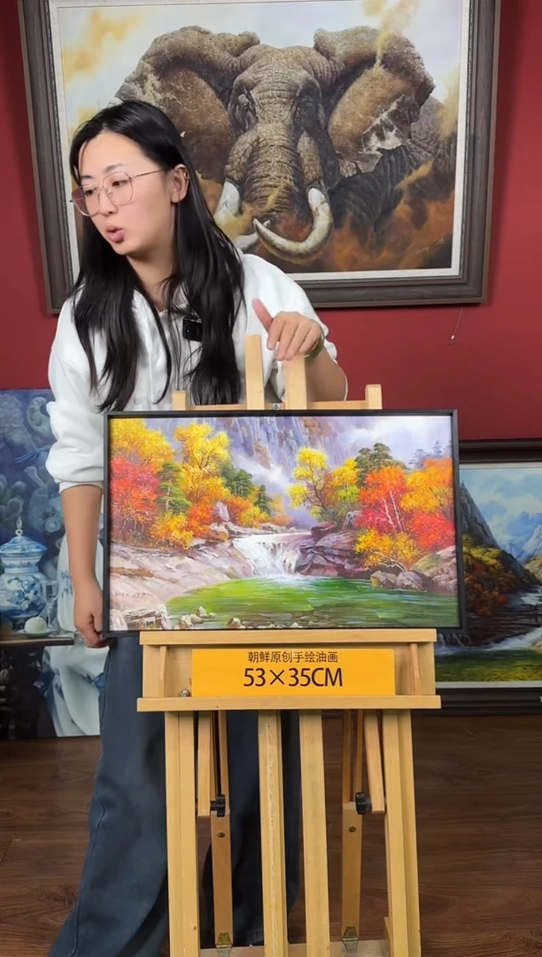 油画【44号】约53*35cm丨朝鲜原创纯手绘孤品油画丨顺丰包邮