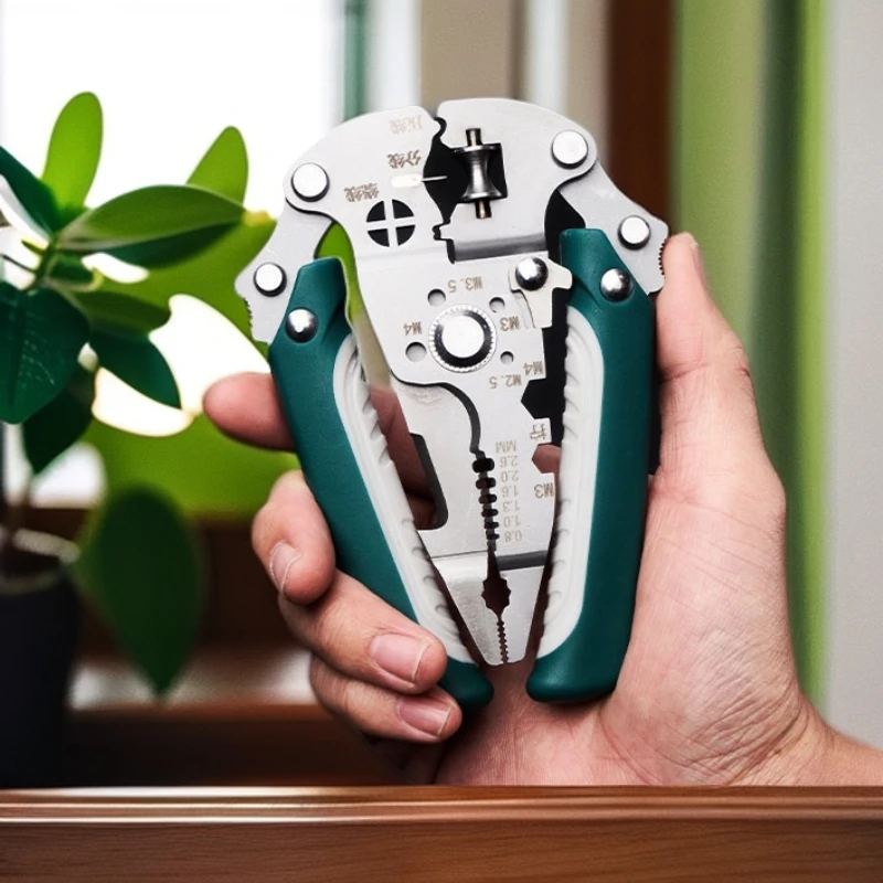 升级版新款可折叠电工剥皮钳剥线钳多用剥线钳剥线分线多种绕线钳