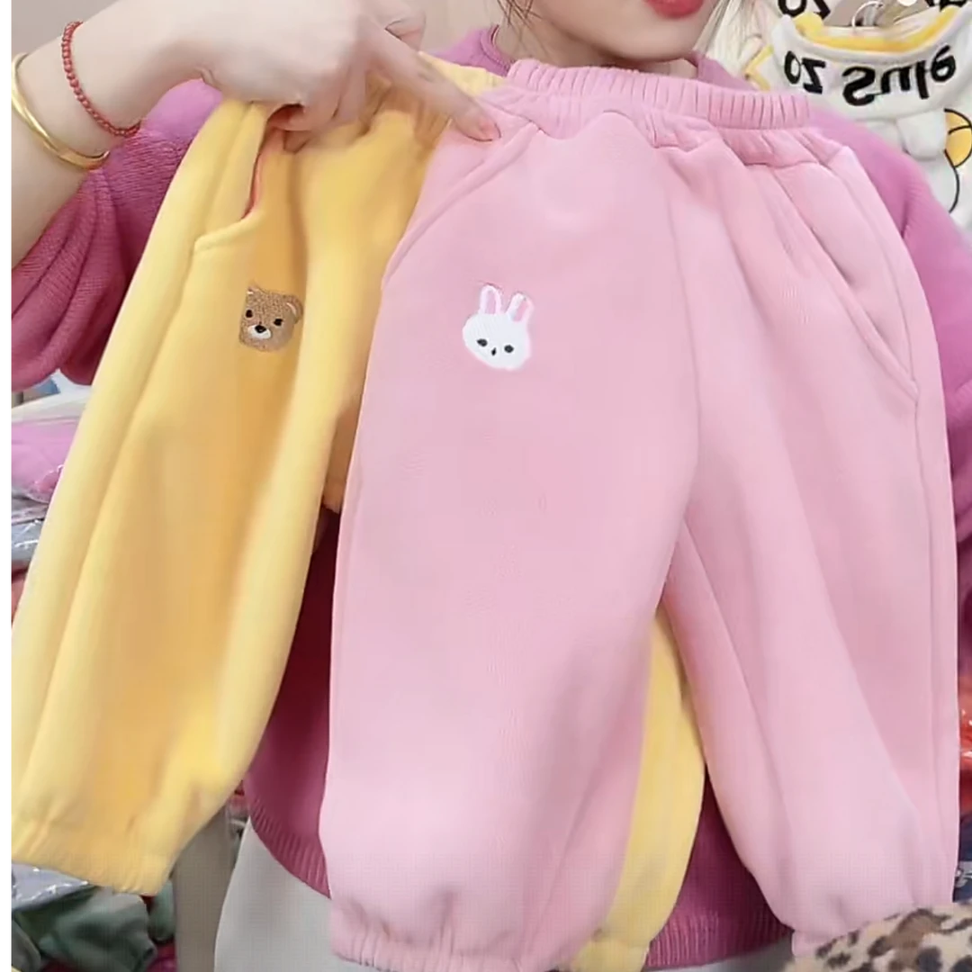 冬天外出裤子加绒外穿棉裤儿童冬季加绒加厚长裤宝宝加厚保暖裤