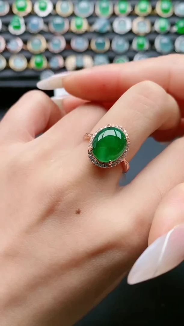 【闪购商品】翡翠戒指银S925镶嵌1111111