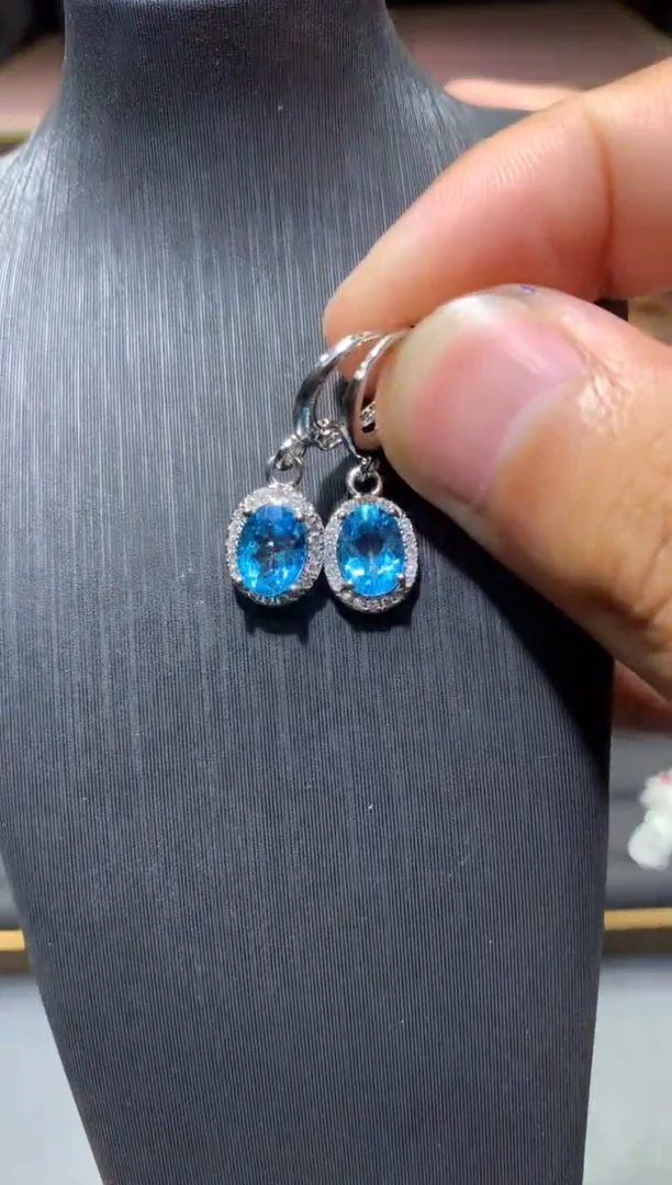 未镶嵌耳饰托帕石G56