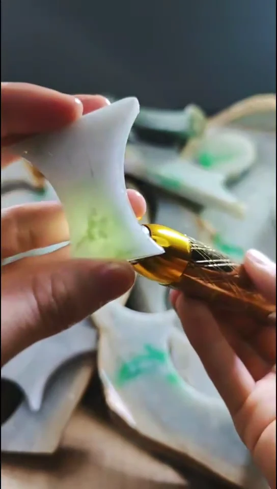 裸石翡翠缅甸翡翠A货花7