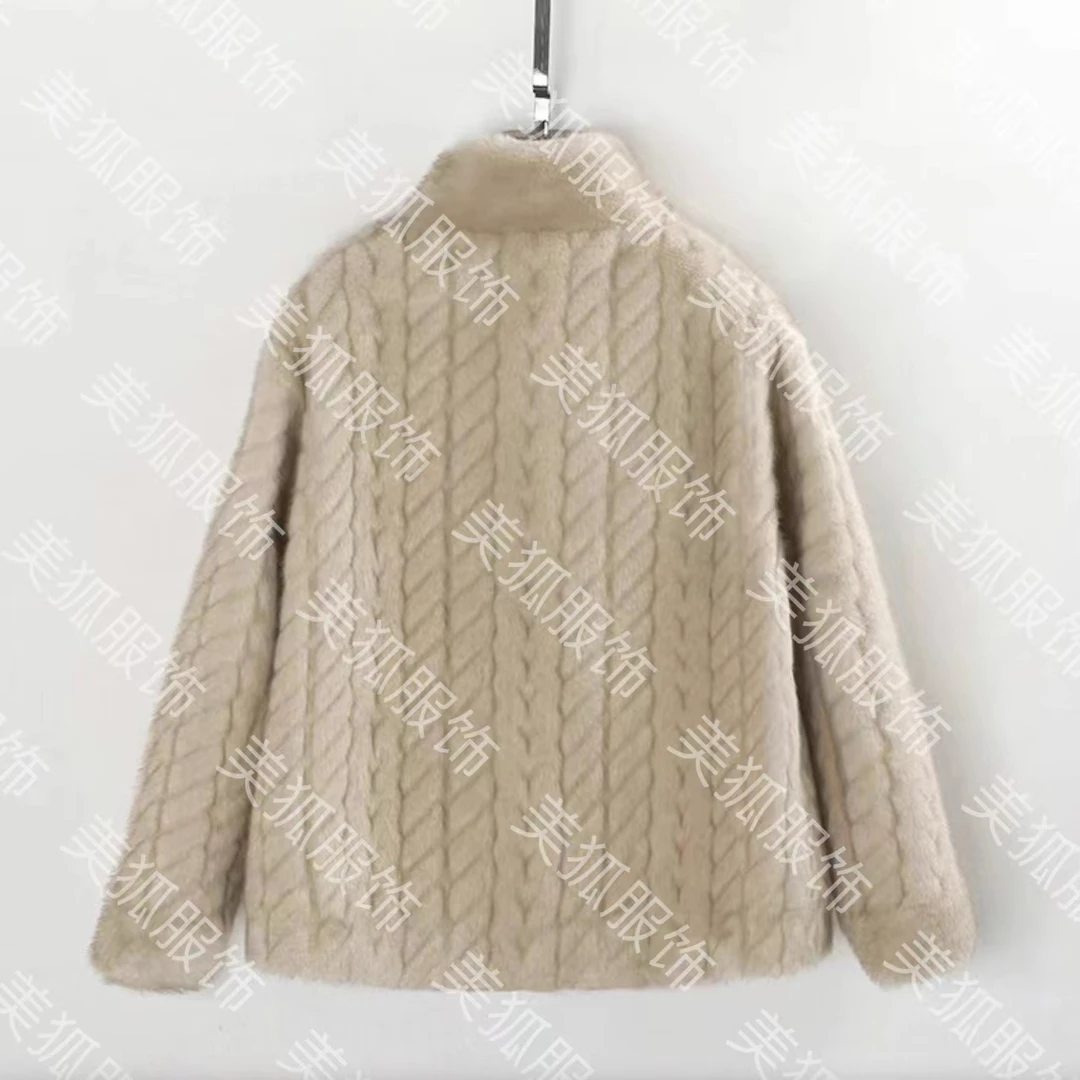 【89】2023立领短款冬季麦穗雪花扣百搭上衣女外套