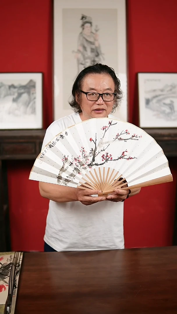 国画手写手绘-10寸扇子