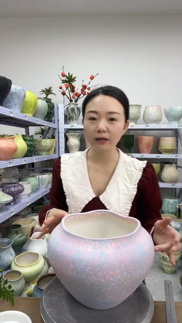 12.3陶瓷花盆直播链接高.  21    口20