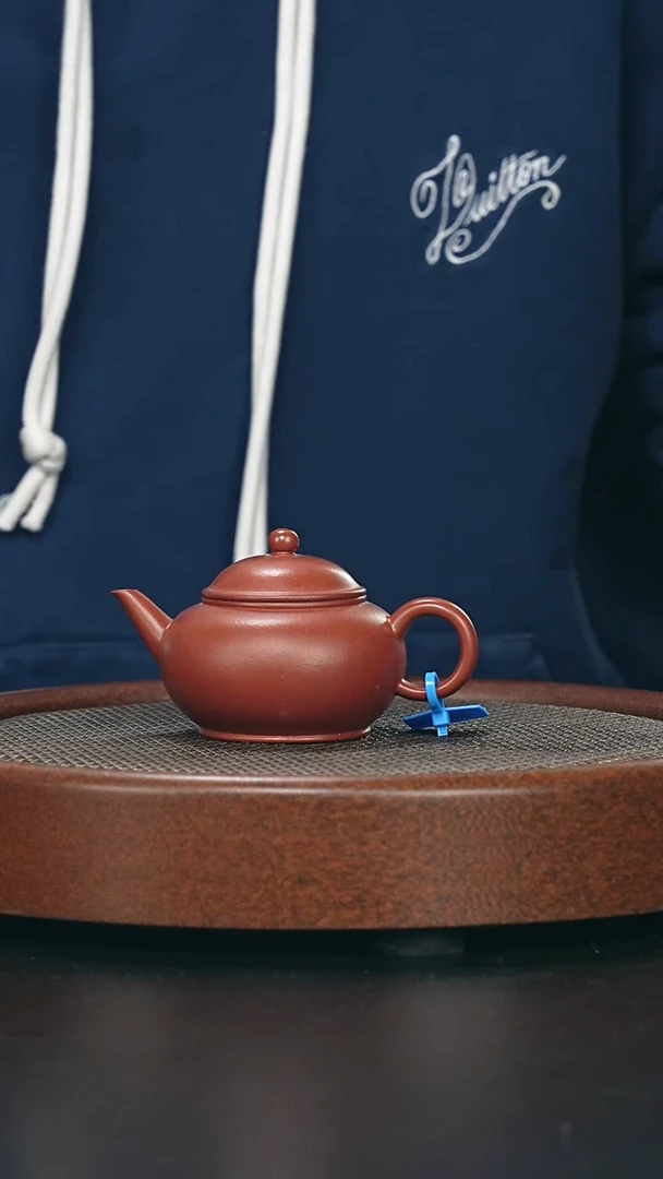 茶壶紫砂水平-朱泥-全手工微微瑕