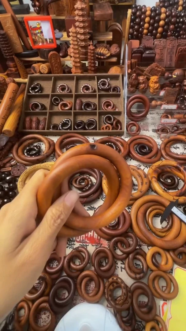 枣木乾坤圈枣木70圈口 微瑕一物一拍