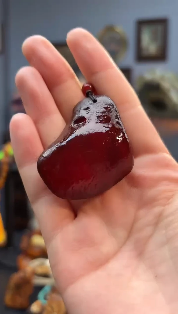 琥珀颈饰未镶嵌吊坠