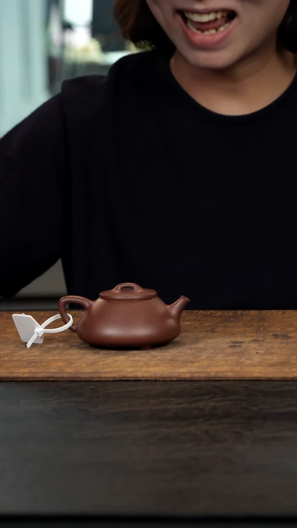 茶壶紫砂心舟石瓢老紫泥1120cc