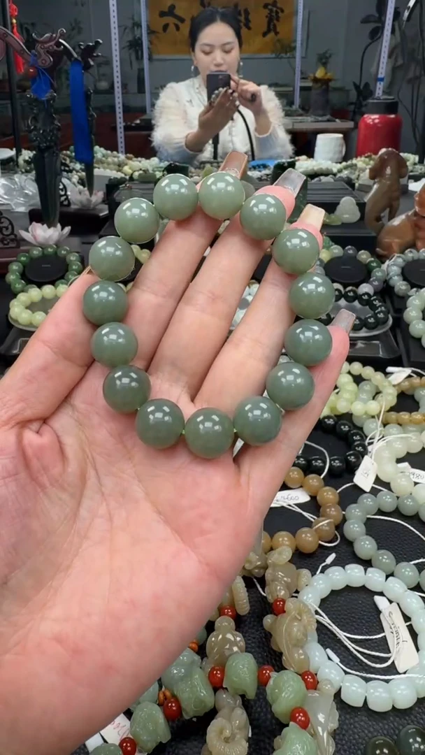 未镶嵌手串和田玉新疆且末蓝卡14