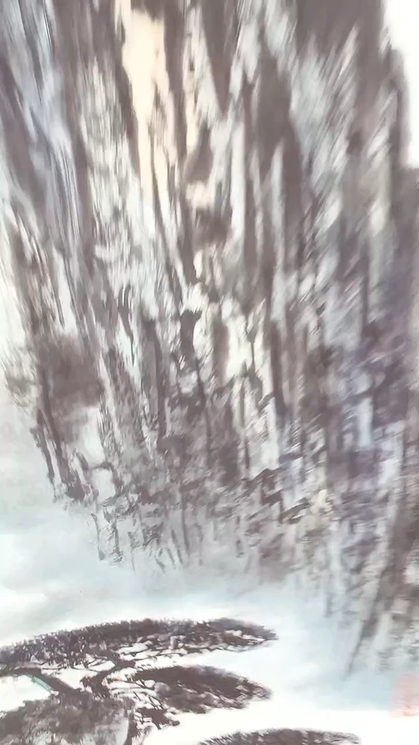 国画卞增林手绘作品-2平尺-三山五岳系列-黄山（黄）