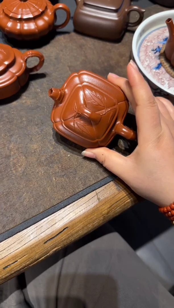 【闪购商品】紫砂茶壶双线竹鼓