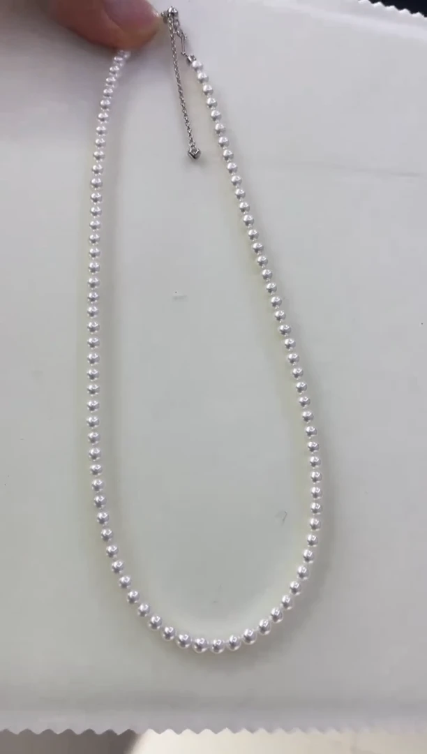 【闪购商品】淡水珍珠颈饰银S925镶嵌4-5baby珠项链