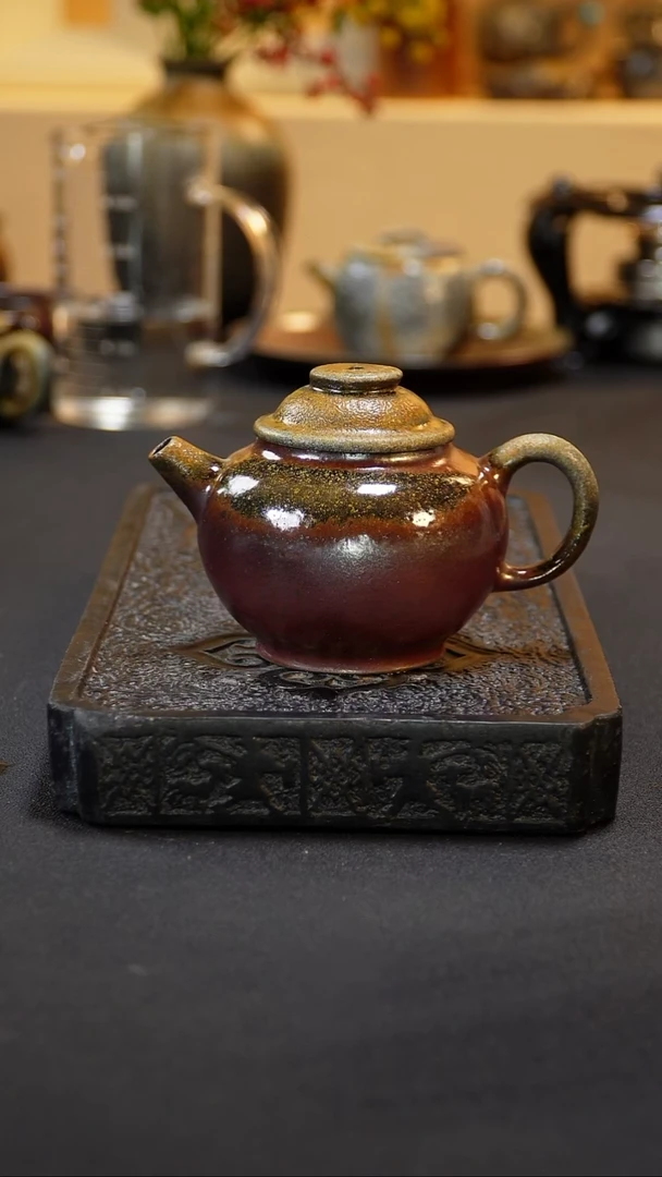 茶壶紫砂纯自然柴烧