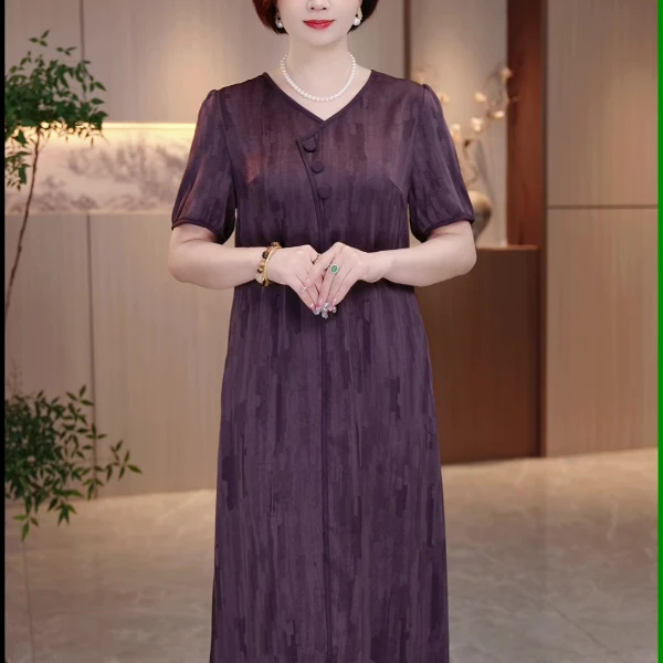 夏季新款大码女装连衣裙遮肉显瘦加肥加大款显瘦高级感时尚简约