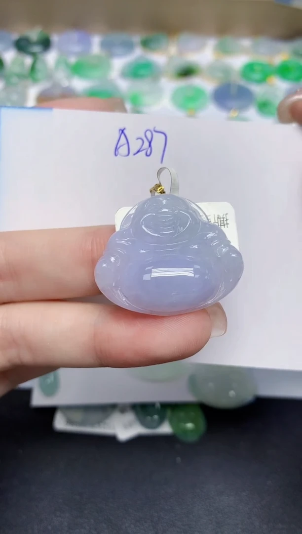 颈饰18K金镶嵌翡翠天然缅甸翡翠A货翡翠百元以上9元证书费自理