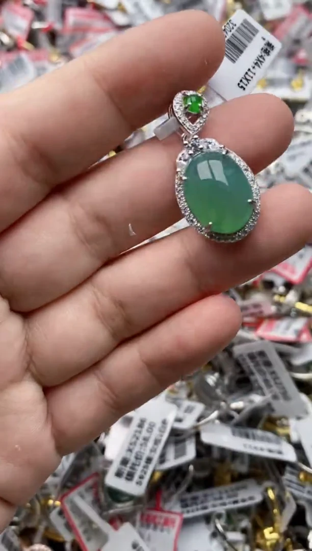 【闪购商品】翡翠戒指银S925镶嵌111111---6