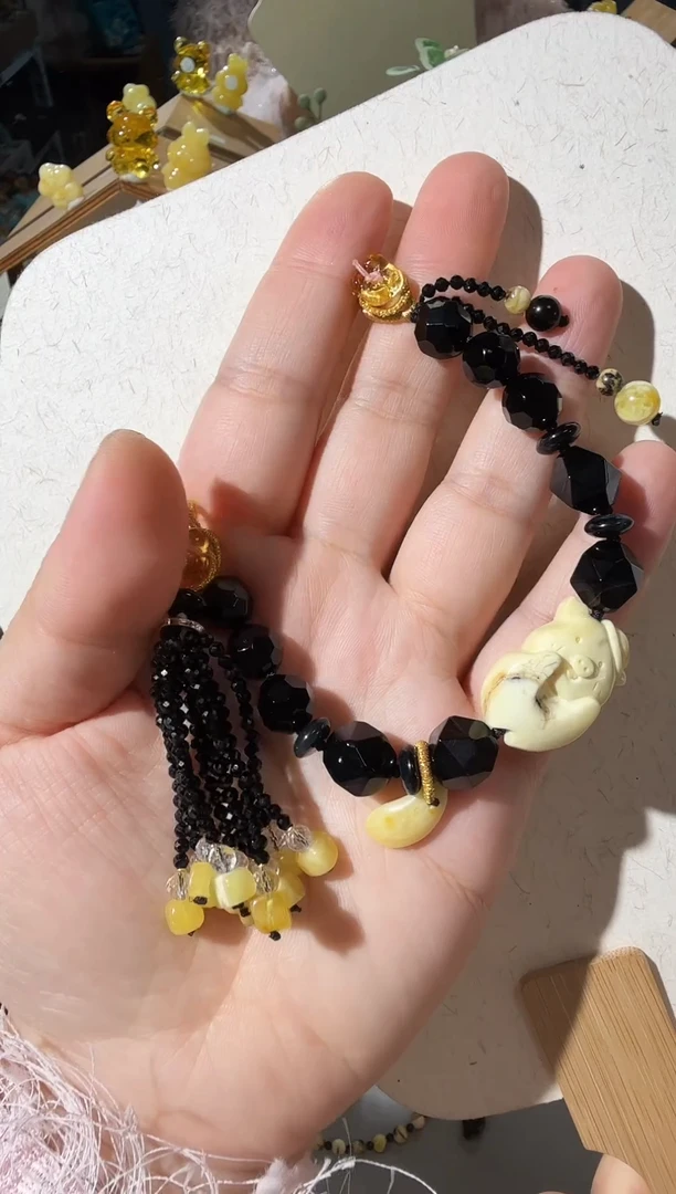 手链琥珀未镶嵌琥珀玛瑙手机挂