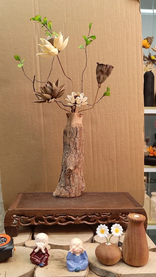 木实木花瓶一物一拍
