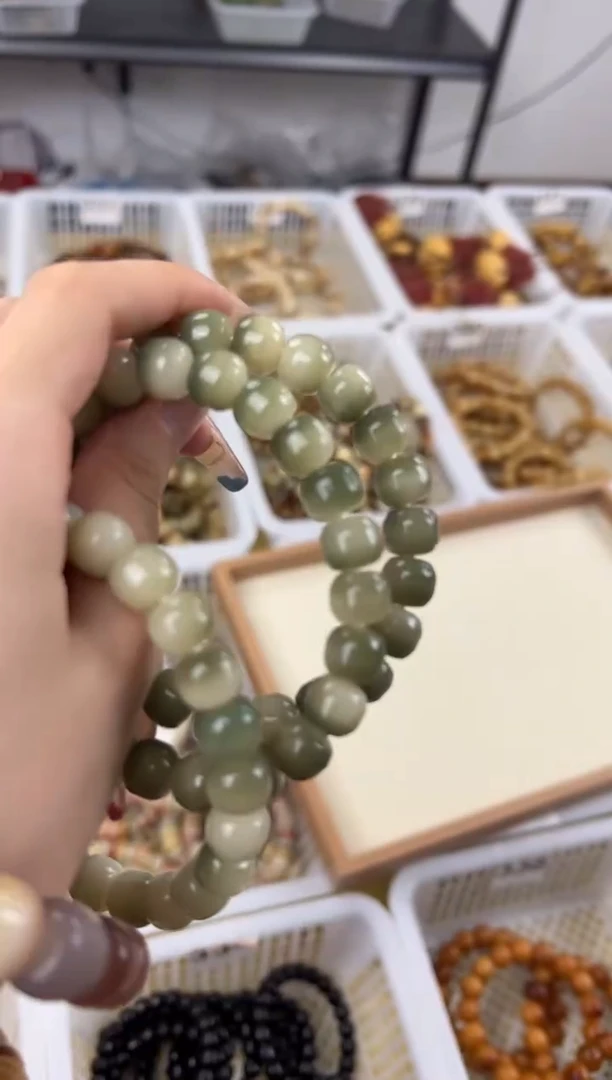 手串菩提根/象牙果卡10原生态绿飘花阴皮汉堡珠手串329