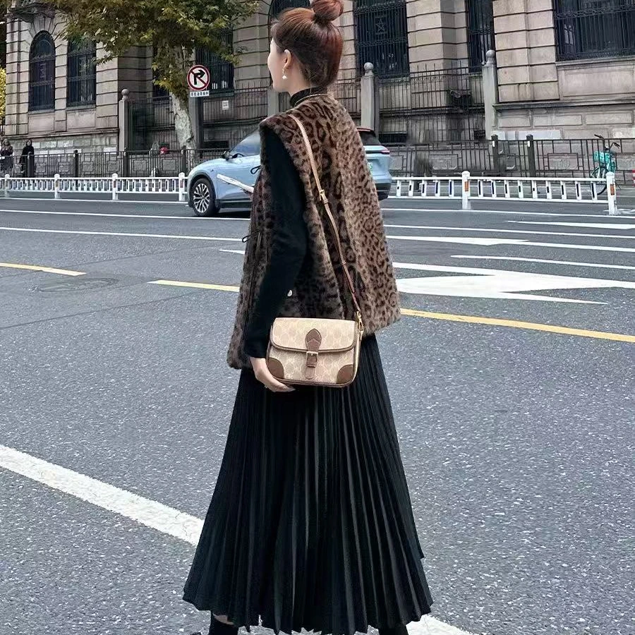 秋冬新款女士V领马甲气质显瘦