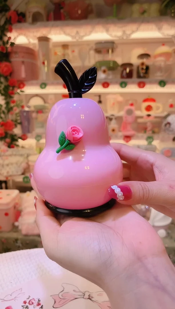 粉色鸭梨牙签罐——手工制作品质好！